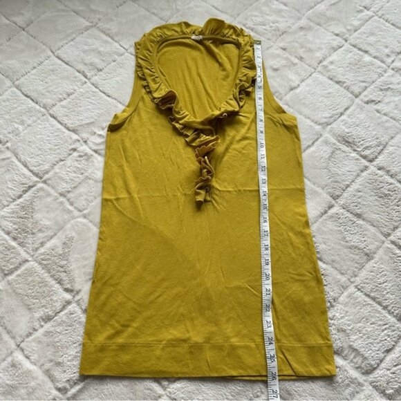 J.Crew | Victoria Ruffle Tissue Cami "Spicy Olive" | Size Small - Picture 8 of 8